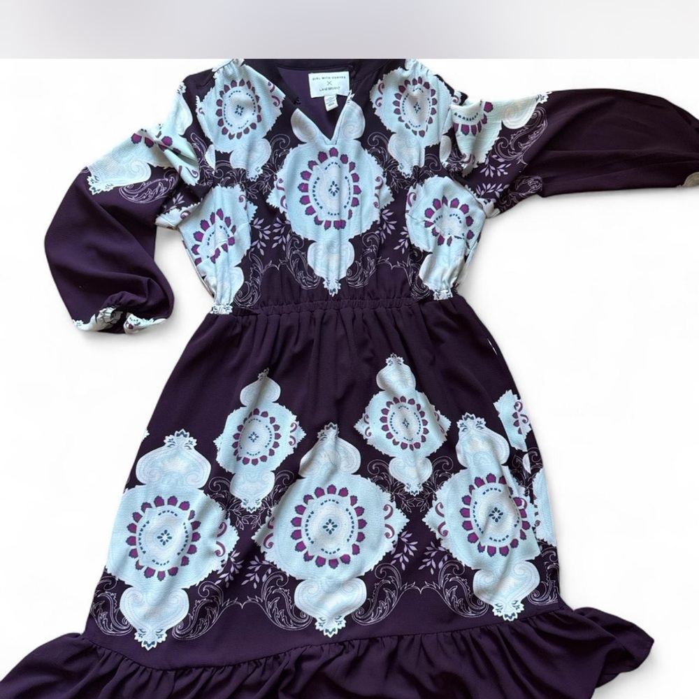Girl with Curves x Lane Bryant Dress in Purple and White